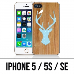 Coque iPhone 5 / 5S / SE - Cerf Bois