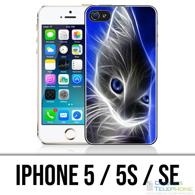 Coque iPhone 5 / 5S / SE - Chat Blue Eyes