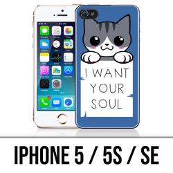 Coque iPhone 5 / 5S / SE - Chat I Want Your Soul