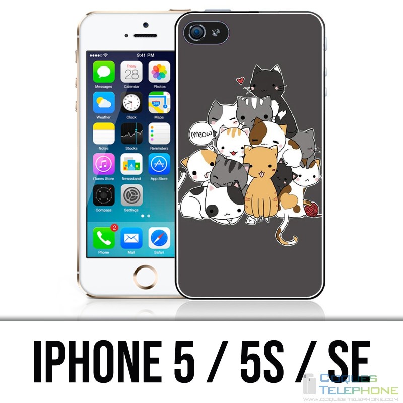 Custodia per iPhone 5 / 5S / SE - Chat Meow