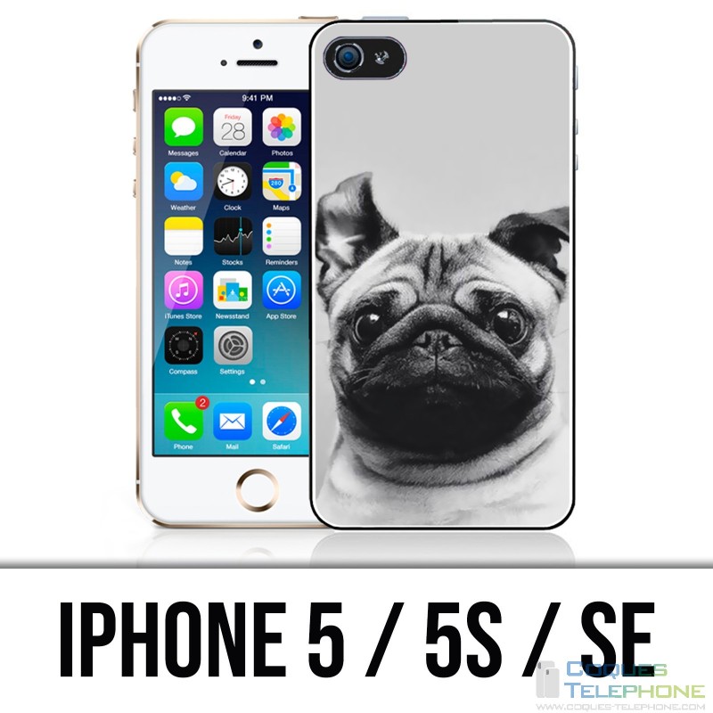 Custodia per iPhone 5 / 5S / SE - Dog Pug Ears