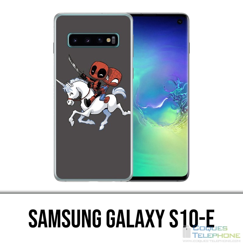 Coque Samsung Galaxy S10e - Licorne Deadpool Spiderman