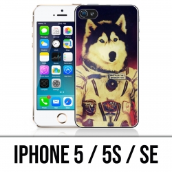 Coque iPhone 5 / 5S / SE - Chien Jusky Astronaute