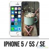 Custodia per iPhone 5 / 5S / SE - Marshmallow al cioccolato caldo