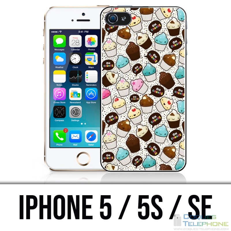 Coque iPhone 5 / 5S / SE - Cupcake Kawaii