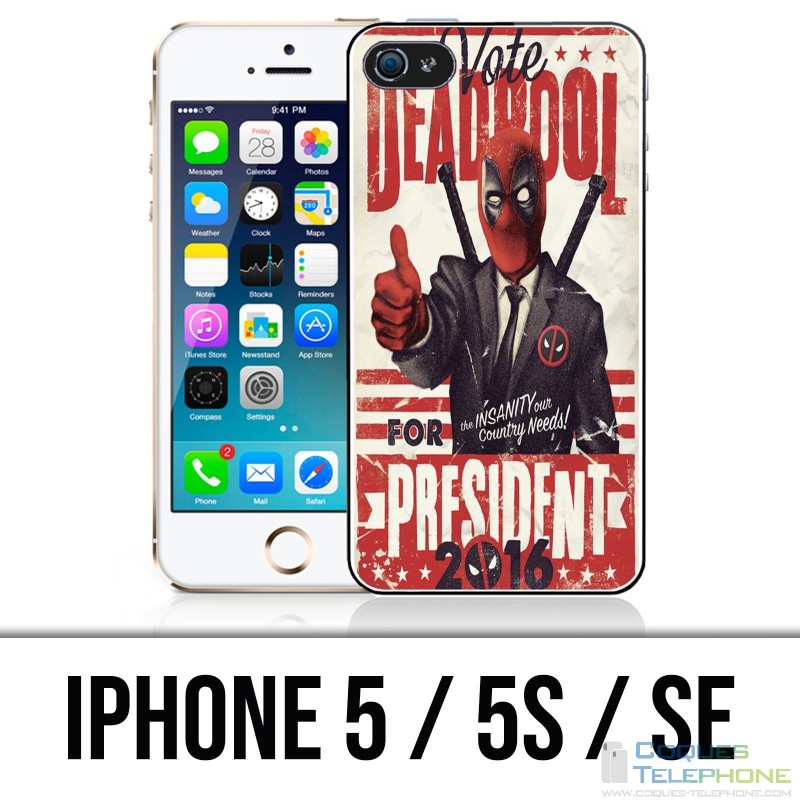 Coque iPhone 5 / 5S / SE - Deadpool Président