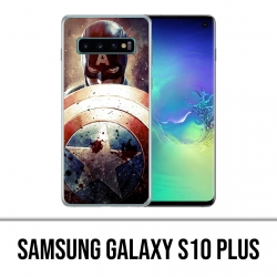 Samsung Galaxy S10 Plus Case - Captain America Grunge Avengers