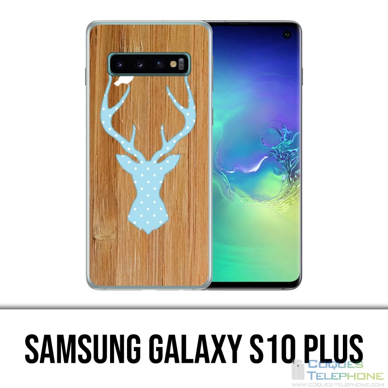 Coque Samsung Galaxy S10 PLUS - Cerf Bois