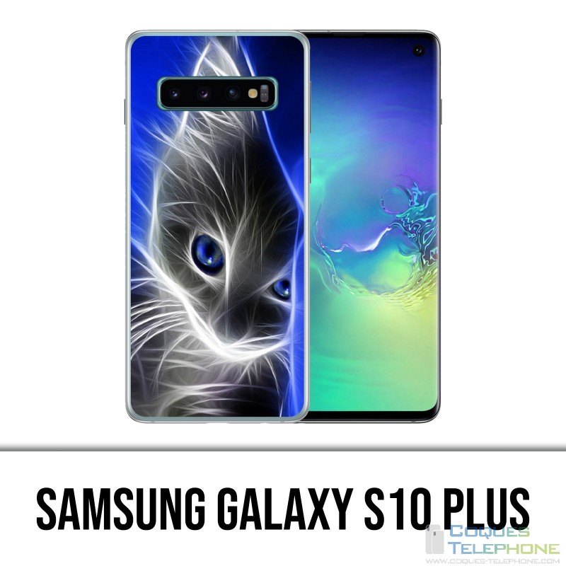 Coque Samsung Galaxy S10 PLUS - Chat Blue Eyes