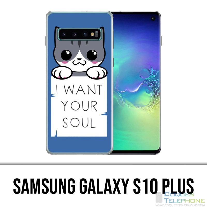 Coque Samsung Galaxy S10 PLUS - Chat I Want Your Soul