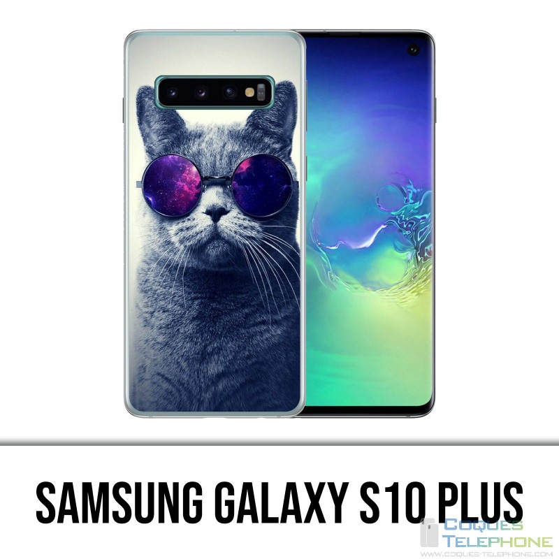 Samsung Galaxy S10 Plus Case - Cat Galaxy Glasses