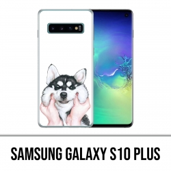Coque Samsung Galaxy S10 PLUS - Chien Husky Joues