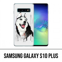 Samsung Galaxy S10 Plus Case - Husky Splash Dog