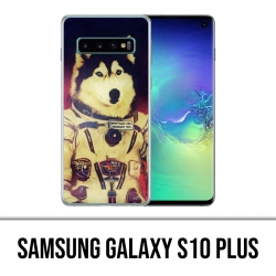 Coque Samsung Galaxy S10 PLUS - Chien Jusky Astronaute