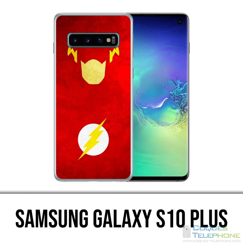 Coque Samsung Galaxy S10 PLUS - Dc Comics Flash Art Design