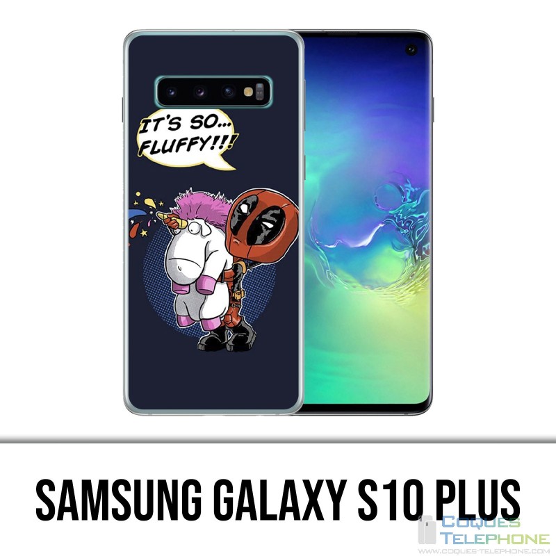Samsung Galaxy S10 Plus Hülle - Deadpool Flauschiges Einhorn