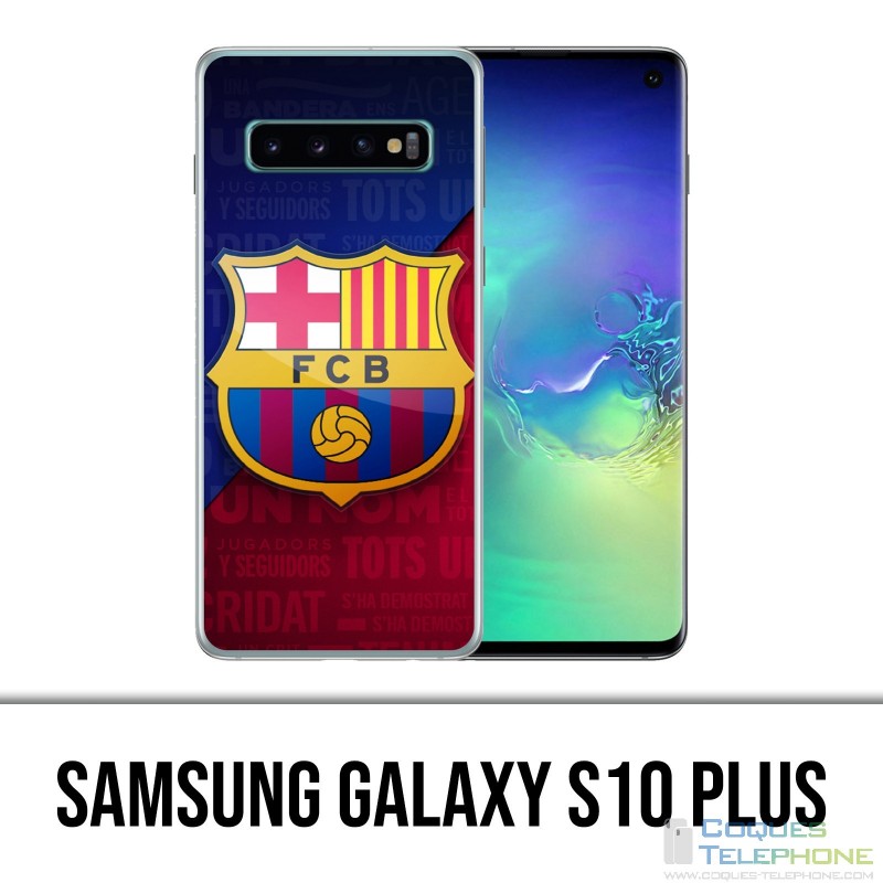 Carcasa Samsung Galaxy S10 Plus - Football Fc Barcelona Logo