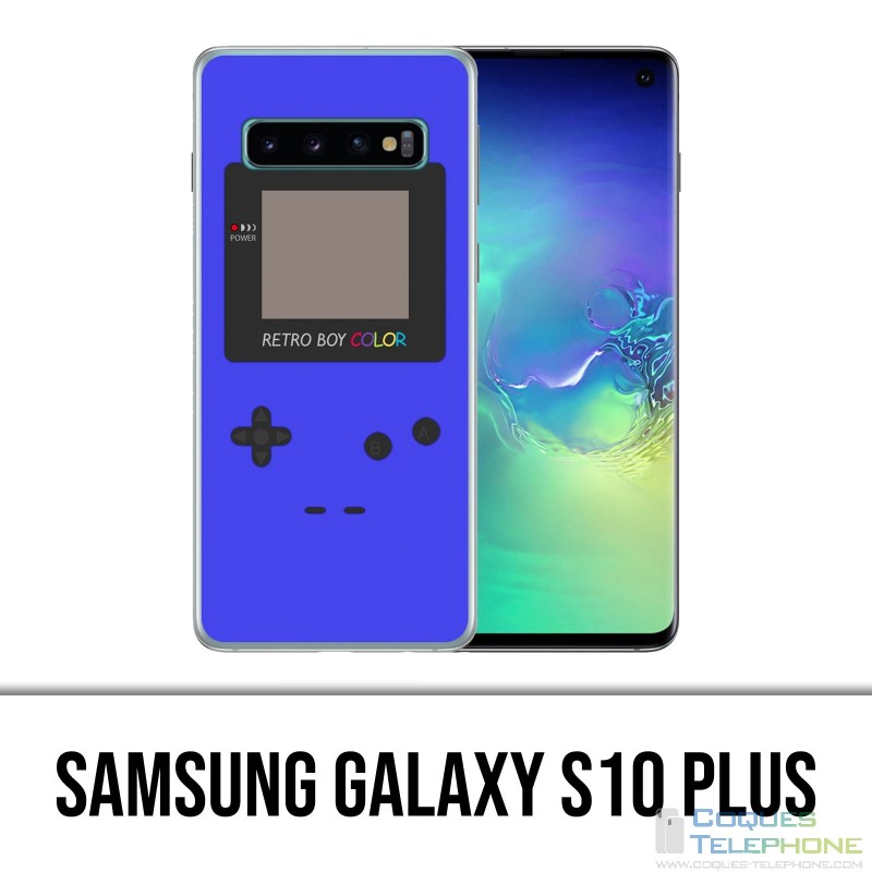 Coque Samsung Galaxy S10 PLUS - Game Boy Color Bleu