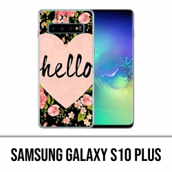 Coque Samsung Galaxy S10 PLUS - Hello Coeur Rose