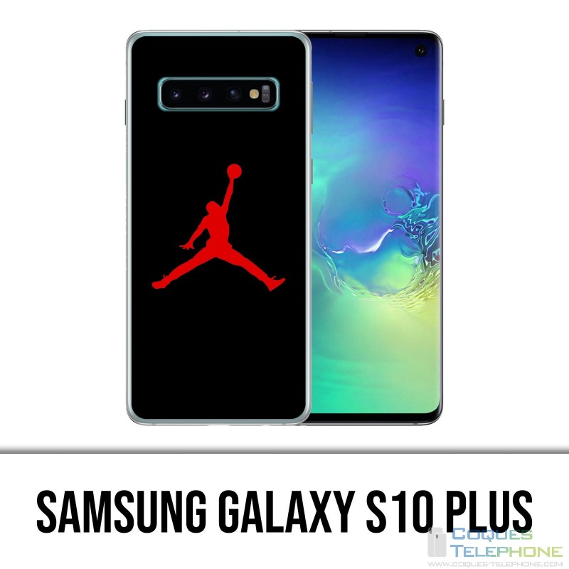 Coque Samsung Galaxy S10 PLUS - Jordan Basketball Logo Noir
