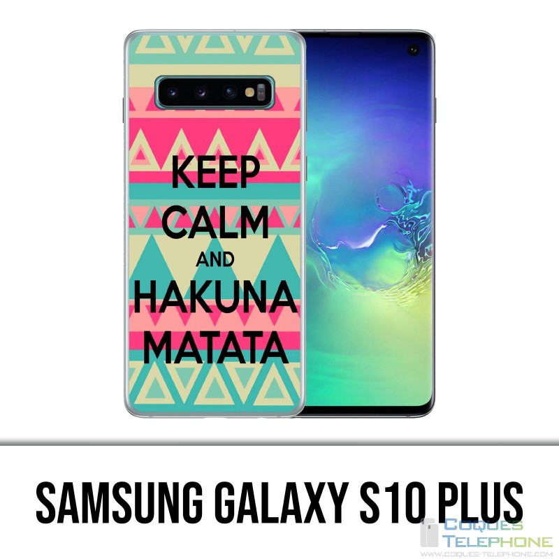 Carcasa Samsung Galaxy S10 Plus - Mantenga la calma Hakuna Mattata
