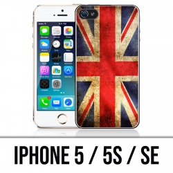 Custodia per iPhone 5 / 5S / SE - Bandiera del Regno Unito vintage