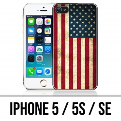 Coque iPhone 5 / 5S / SE - Drapeau Usa