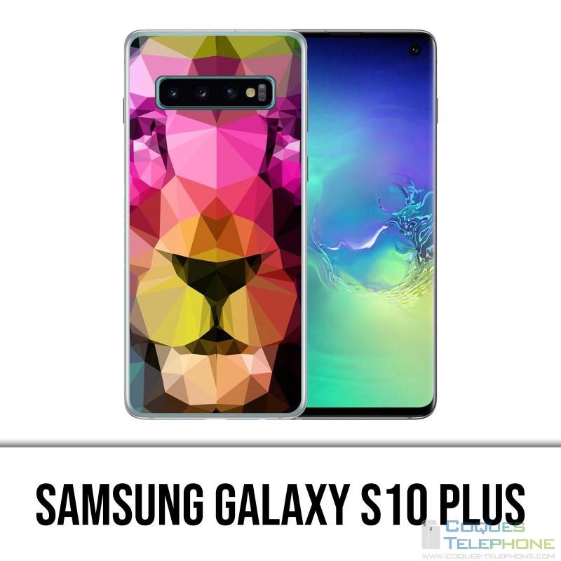 Samsung Galaxy S10 Plus Hülle - Geometrischer Löwe