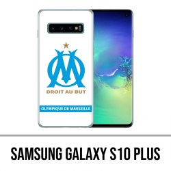 Coque Samsung Galaxy S10 PLUS - Logo Om Marseille Blanc