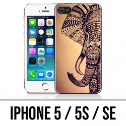 IPhone 5 / 5S / SE Fall - Weinlese-aztekischer Elefant