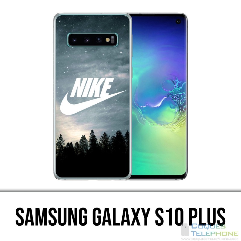 Samsung Galaxy S10 Plus Hülle - Nike Logo Wood