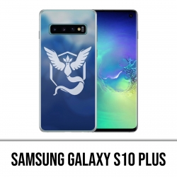 Coque Samsung Galaxy S10 PLUS - Pokémon Go Team Bleue Grunge