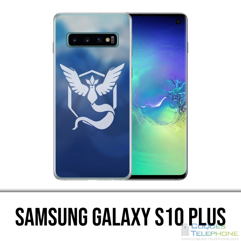 Carcasa Samsung Galaxy S10 Plus - Pokemon Go Team Azul Grunge