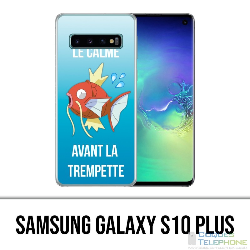 Coque Samsung Galaxy S10 PLUS - Pokémon Le Calme Avant La Trempette Magicarpe