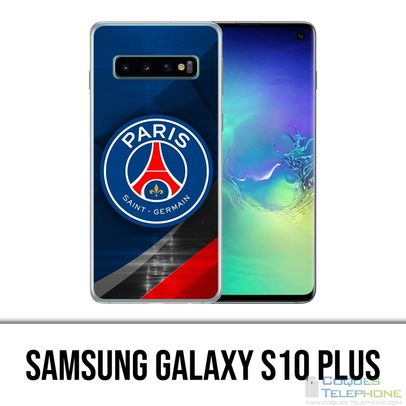 Coque Samsung Galaxy S10 PLUS - PSG Logo Metal Chrome