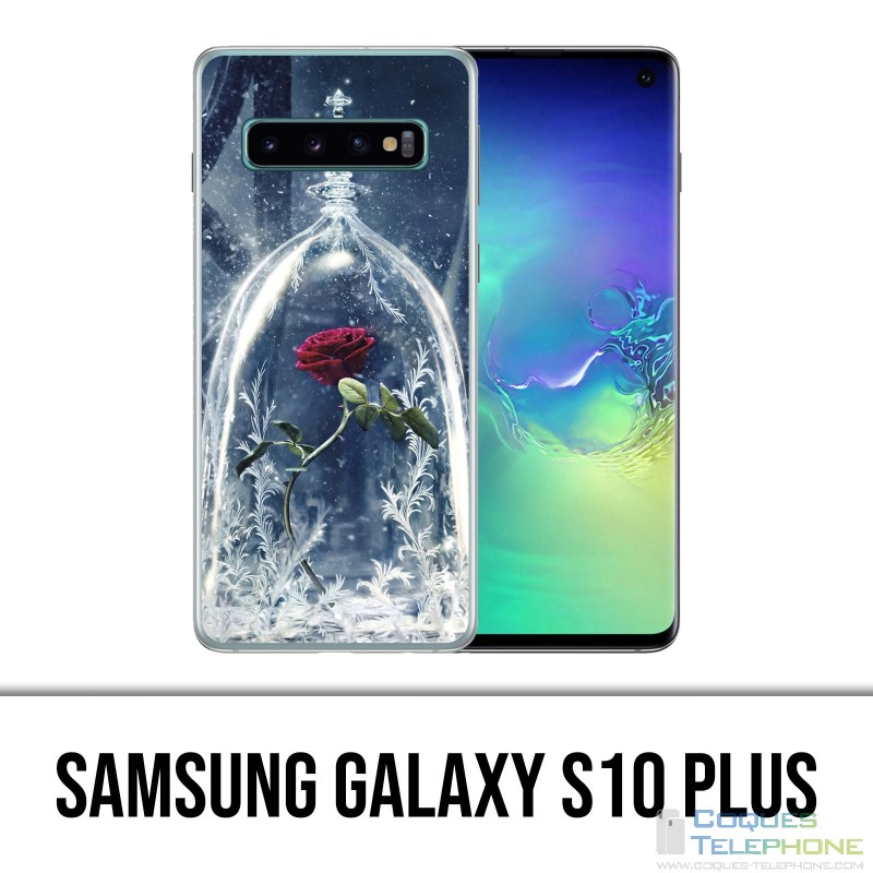 Custodia Samsung Galaxy S10 Plus - Bella rosa e la bestia