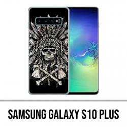 Carcasa Samsung Galaxy S10 Plus - Plumas de cabeza de calavera
