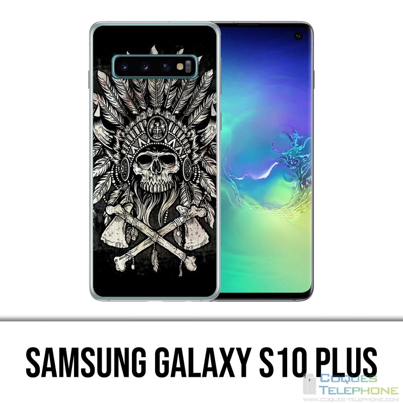 Samsung Galaxy S10 Plus Hülle - Skull Head Feathers