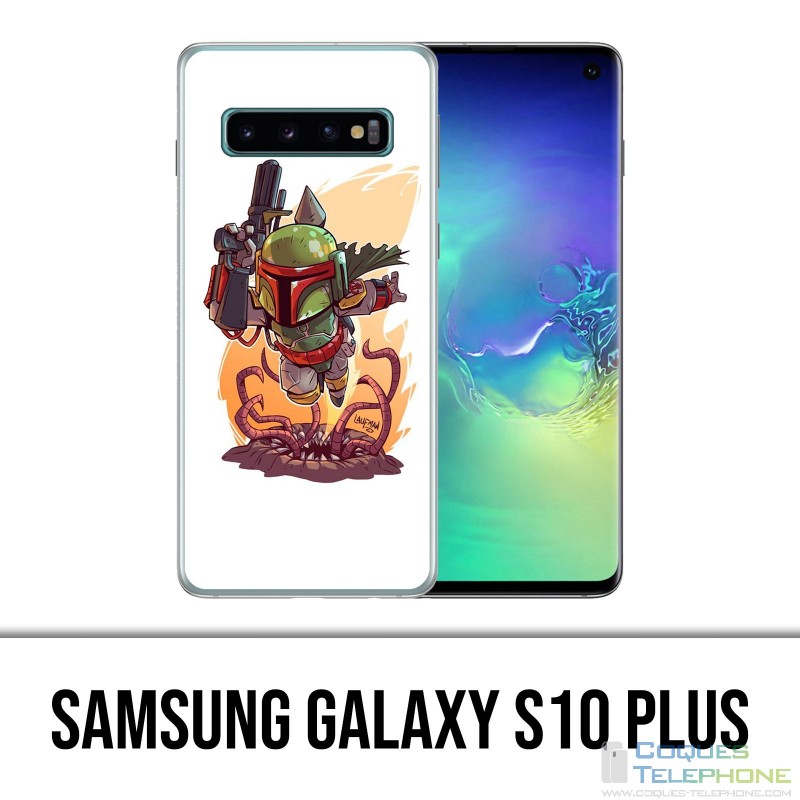 Funda Samsung Galaxy S10 Plus - Star Wars Boba Fett Cartoon