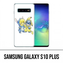 Coque Samsung Galaxy S10 PLUS - Stitch Pikachu Bébé