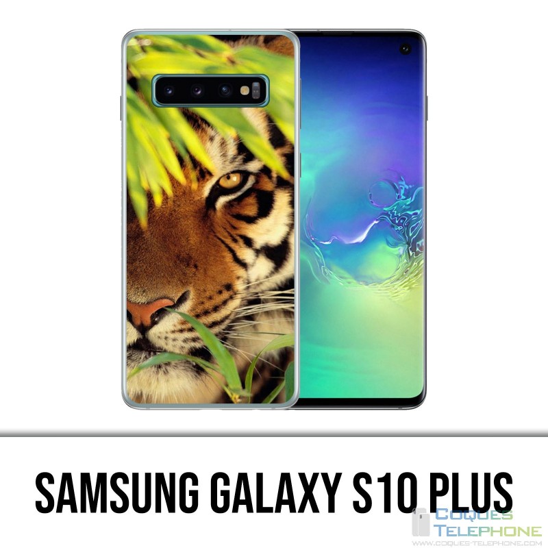 Coque Samsung Galaxy S10 PLUS - Tigre Feuilles