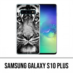Coque Samsung Galaxy S10 PLUS - Tigre Noir Et Blanc