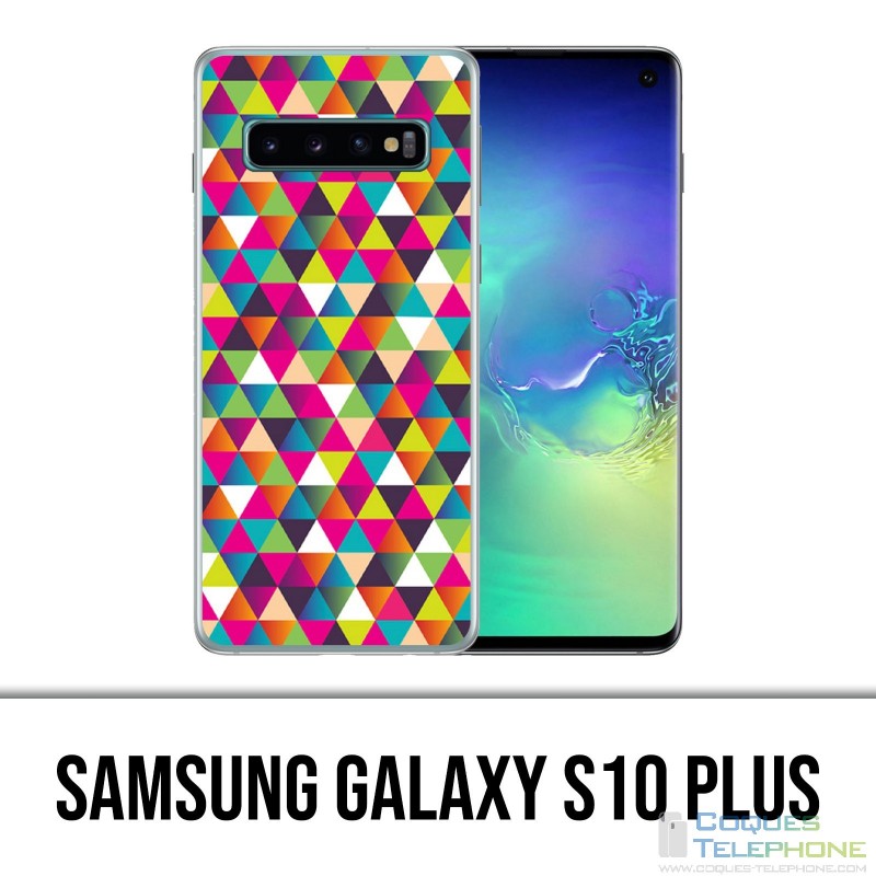 Samsung Galaxy S10 Plus Hülle - Dreieck Mehrfarben