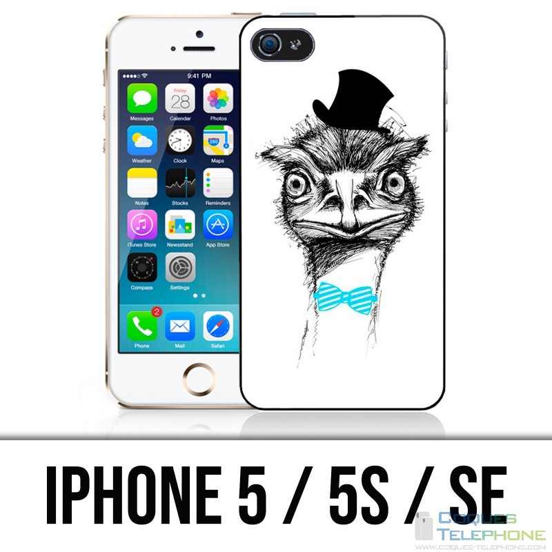Custodia per iPhone 5 / 5S / SE - Struzzo divertente
