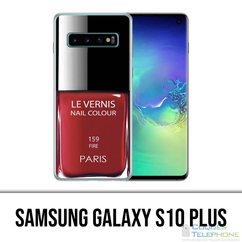 Samsung Galaxy S10 Plus Case - Red Paris Varnish