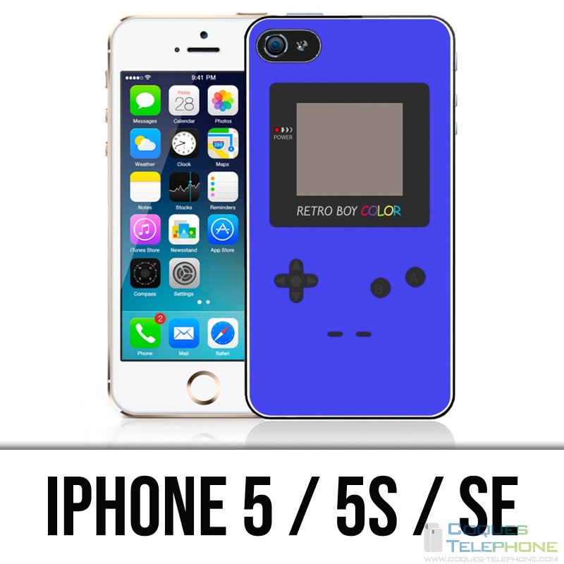 IPhone 5 / 5S / SE Hülle - Game Boy Farbe Blau