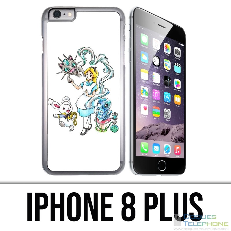 Coque iPhone 8 PLUS - Alice Au Pays Des Merveilles Pokémon
