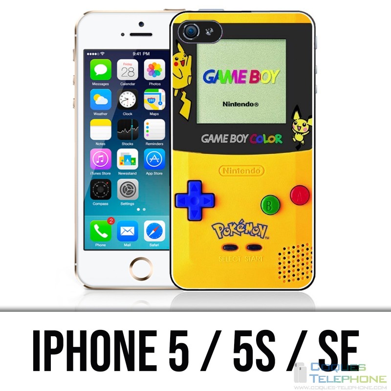 Custodia per iPhone 5 / 5S / SE - Game Boy Colore Pikachu Giallo Pokeì lun