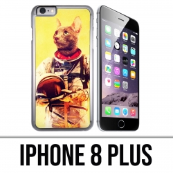 Coque iPhone 8 PLUS - Animal Astronaute Chat