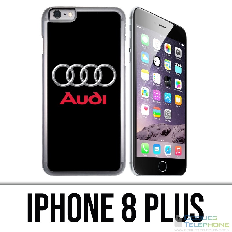 Coque iPhone 8 PLUS - Audi Logo Métal